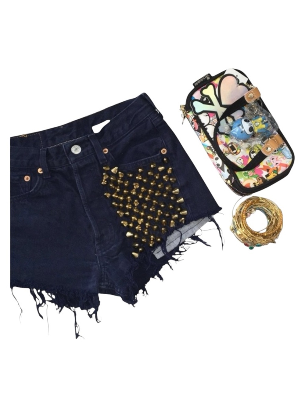 RP 4 LF ➢ Rihanna‘s Ragged Priest ➢ Levi's® Red Tab 501’s® ➢ Stud Cutoffs Shorts - Picture 5 of 16